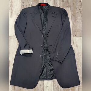 44L Men's Rod Lavi Blazer Grey Super 120s 100% Wool Sport Coat